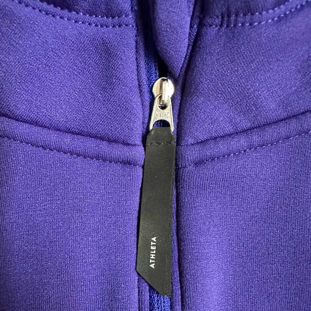 Athleta Purple Quarter-Zip Cropped Pullover - Picture 2 of 8